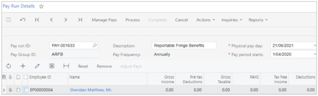 view pay run - EOFY 2024 MYOB Advanced Payroll