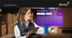 ERP user with MYOB Acumatica dashboard autumn release 2025